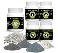 Kit de grava para pulir rocas y relleno de cerámica | Polly Plastics (peso total de 2 kg)