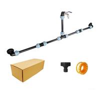 Kit de grifo de tanque IBC elevado con conector rápido, adaptador de grifo de aleación de zinc para bolsa IBC y posición de salida de agua ajustable, jardín de fácil montaje (chupete de plástico)