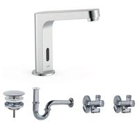 Kit de grifo electrónico con sensor infrarrojo y agua premezclada con acabado cromado Tempo Basic TRES