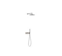 Kit de grifo termostático empotrado de dos vías con ducha de mano y rociador en acero Study Exclusive TRES