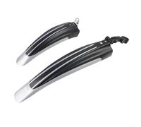 Kit de guardabarros delantero y trasero de plástico PP, 3 pares para bicicletas con compatibilidad de montaje de tija de sillín de 25,4 mm, 28,6 mm, 31,8 mm (rojo negro)