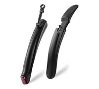 Kit de guardabarros for bicicleta, delantero y trasero, desmontables, for bicicleta 16:9, reflectantes, ajustables, negros.