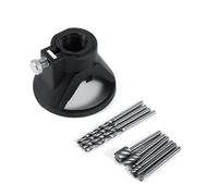 kit de guía de corte multiusos, localizador de amoladora eléctrica con 4 brocas + 6 rebabas de fresado de madera HSS + 1 localizador giratorio, kit de conexión de fresadora