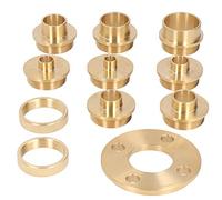 Kit de Guía de Enrutador 11Pcs / Set Plantilla de Latón Kit de Guías de Enrutador con Adaptador de Tuerca de Bloqueo Accesorio de Enrutador