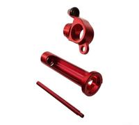 Kit de guía de línea de aluminio negro para distancia mejorada SLX DC | Aleación anodizada roja, ángulo de salida reducido, colocación precisa del cebo, fácil instalación de tres piezas