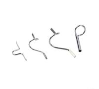 Kit de guía de pesca con mosca para caña, 11 piezas, accesorios de acero inoxidable con gancho para reparaciones sin costuras