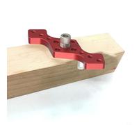 Kit de guía de taladro de aluminio de 8 piezas con bujes de clavija autocentrantes de 6 mm/8 mm/10 mm para carpintería, posicionador de agujeros rectos con cojinete de aguja (rojo)