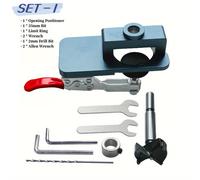 Kit de Guía para Taladro de Bisagra Oculta de para Carpintería - Plantilla de Taladro de Aleación de Aluminio para Bisagras, Herramienta de Localización para Gabinetes y Armarios