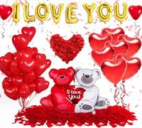 Kit de guirnalda de globos para decoración de fiesta del espacio exterior, suministros de fiesta de cumpleaños espacial, globos de látex de aluminio azul marino y plateado para niños (San Valentín