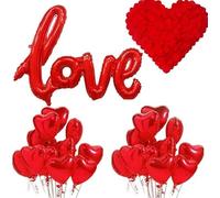 Kit de guirnalda de globos para decoración de fiesta del espacio exterior, suministros de fiesta de cumpleaños espacial, globos de látex de aluminio azul marino y plateado para niños (corazón de amor