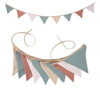 Kit de Guirnalda Personalizada, Banderines de Tela de 2,6 m, 10 banderines Triangulares, decoración for Fiestas(Dark Red)