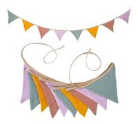 Kit de Guirnalda Personalizada, Banderines de Tela de 2,6 m, 10 banderines Triangulares, decoración for Fiestas(Grey)