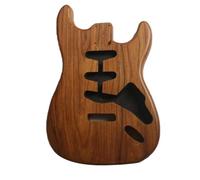 Kit De Guitarra Adecuado Para Guitarra Eléctrica ST Orificio De Pastilla SSS Cuerpo De Fresno De Pantano Carbonizado