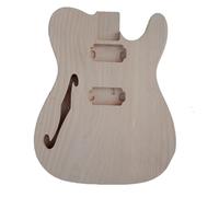 Kit De Guitarra Cuerpo De Aliso Con Orificio En Forma De F Y Ruta HH Para Guitarra Eléctrica TL
