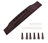 Kit de guitarra de 9 piezas, juego de accesorios de reemplazo de guitarra superior de plstico de puente de pasadores de palo de rosa para conjunto de accesorios de reemplazo de popular