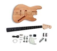Kit de Guitarra eléctrica Cuerpo de bajo eléctrico de 21 trastes con Todos los Accesorios bajo Proyecto sin terminar Piezas de Guitarra DIY