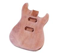 Kit De Guitarra Eléctrica DIY Cuerpo De Guitarra Eléctrica De Madera De Okoume Color Madera Instrumento Musical Accesorios De Bricolaje