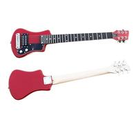 Kit De Guitarra Electrica Guitarra Eléctrica Portátil De Viaje Con Funda De Esponja Bordada(Red)