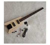 Kit de guitarra eléctrica Kit De Bajo Eléctrico Sin Cabeza De 4 Cuerdas Sin Terminar, Cuerpo De Madera De Caoba