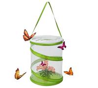 Kit de hábitat de mariposa | Recinto de malla de capa desplegable para transformación de a mariposa | Terrario reutilizable a prueba de fugas para aula, interiores | Incluye herramienta de