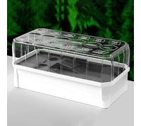 Kit de hábitat de tortuga, terrario de plástico para reptiles con sistema de filtro de ducha, juego de cubierta de acuario para cría y exhibición, extragrande