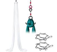 Kit de hamaca de yoga aérea con giro de 360°, tela de baja elasticidad para principiantes, perfecto para fitness en casa y entrenamiento de flexibilidad