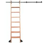 Kit de Hardware de Deslizamiento Pesado de Escalera de Biblioteca rodante, Kit de Deslizamiento, Pista de Escalera móvil de almacén de estanterías, (sin Escalera),6.6ft/200cm Track Kit