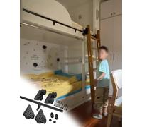 Kit de Hardware para Escalera Biblioteca Corrediza con Soportes, Carril Colgante para Escaleras Rodantes Oficina, Ático y Hogar, Gran Resistencia(960cm/31.5ft)