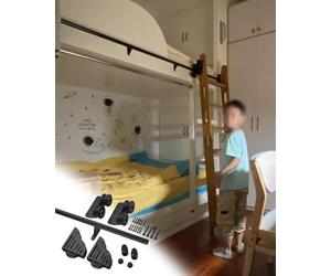 Kit de Hardware para Escalera Biblioteca Corrediza con Soportes, Carril Colgante para Escaleras Rodantes Oficina, Ático y Hogar, Gran Resistencia(390cm/12.8ft)