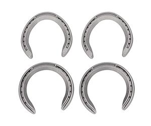 Kit de herradura de 4 piezas, protección de pezuña de caballo de aleación de aluminio, equipo de herramientas antideslizante para montar, decoración de pared de buena suerte para (Tipo 5 (8,3 X 8,3 X