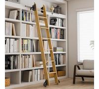 Kit de herrajes deslizantes para escalera de biblioteca rodante de 3,3 a 24 pies, riel de metal deslizante, sin escalera, kit de riel para escalera de oficina móvil tipo loft, sistema de rod