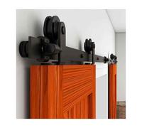 Kit de herrajes for puerta corredera tipo granero, juego de rieles de acero for puerta corredera, riel doble silencioso y suave, apto for uso interior y exterior.(120cm orbit)