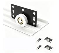 Kit de Herrajes Invisibles para Puertas Correderas de Triple Riel - Sistema Guia Empotrables de Aluminio de Alta Resistencia con Rodillos Silenciosos para Armario y Gabinetes