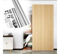 Kit de herrajes Ocultos sin riel para Puertas corredizas Tipo Granero - Accesorios para rieles de Puertas corredizas con Cierre Suave para Puertas de 24" a 60" - Ideal para despensas y armar