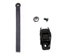 Kit de herrajes para encuadernación de snowboard con hebillas de trinquete de base de metal y correas de plástico de 170 mm para montaje en lengua del pie (F)