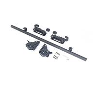 Kit de herrajes para Escalera de Biblioteca Deslizante Ajustable - Sistema de Escalera rodante con Gancho telescópico y Rodillo con Freno Inferior - Catib con escalones de 2,5 cm de Grosor p