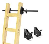 Kit de herrajes para escalera de biblioteca, escalera rodante de tubo redondo resistente 100-732cm juego completo de rieles para estantería/bodega/armario(no incluye escaleras)(244cm Kit de pista)