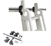 Kit De Herrajes Para Escalera Deslizante Con Ruedas, Accesorios Para Riel De Puerta Corrediza Tipo Granero, Riel Colgante Para Escalera Móvil, Para Oficinas, Áticos(800cm(26.2 ft) track kit)
