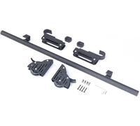 Kit de herrajes para Escalera telescópica Deslizante de Biblioteca - Riel de 4 Metros con Gancho Superior e Inferior, Rodillos de Freno para un Movimiento Suave, Uso en el hoga