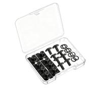 Kit de herrajes para placa trasera de fútbol, 0,8 x 1 cm, sujetadores y arandelas ranuradas de metal, accesorio deportivo para placas traseras de fútbol juvenil y unisex