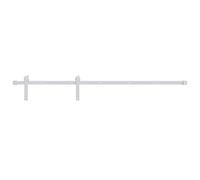 Kit de herrajes para puerta corredera, 183 cm, acero blanco