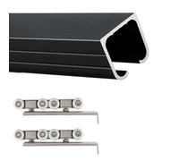 Kit de herrajes para puerta corredera con sistema de rodillo de montaje en pared para armario, armario, puerta de granero