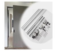Kit de herrajes para puerta corredera de armario, sistema invisible de puertas fantasma con cierre suave, juego de rieles para puerta de bolsillo suave y silencioso