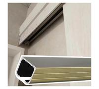 Kit de herrajes para puerta corrediza de granero, dorado/nero/bianco, rodillo suave y silencioso para puertas de ducha/armario, se adapta a 100-400 cm, 205 cm de longitud para una fácil instalación