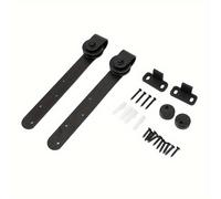 Kit de herrajes para puerta de : Fácil instalación - de panel único y silencioso, conector de modular para puertas correderas de techo , kit de herrajes para puerta de corredera individual, negro