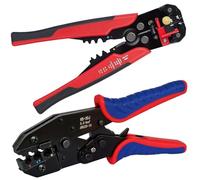 Kit de herramienta pelacables y de crimpado QeeHeng, pelacables y cortadores de alambre AWG22-10 (0.2~6.0mm²), alicates de crimpado de terminales con trinquete AWG20-10 0.5-6mm², para conectores