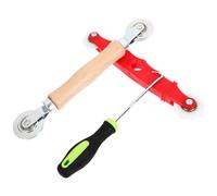 Kit de Herramientas con Rodillo Doble para Reparar Mosquiteros | Gancho para Retirar Malla Vieja, Instalación y Sustitución, Uso en Jardín y Piscina, Color Rojo