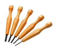 Kit De Herramientas Cuchillo Talla Madera Y Linóleo Triangular, Cinceles En Forma V for Proyectos Grabado, 5 Uds