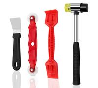 Kit de herramientas de acristalamiento de ventanas, 4 herramientas de acristalamiento de servicio pesado, rascador de acero para ventanas, juegos de herramientas manuales de puertas