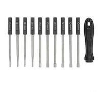 Kit de herramientas de ajuste de carburador con 10 piezas de metal para afinación precisa de motores de 2 ciclos, para Craftsman, para Poulan, para Homelite, con bolsa de transporte